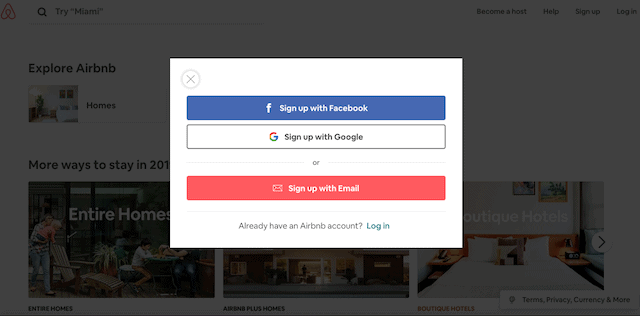 How to sign up for an Airbnb Account