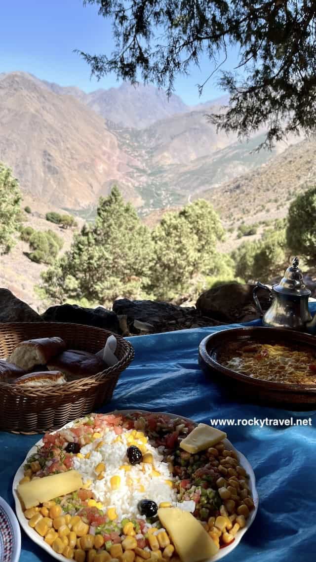 Our freshly cooked food on trek